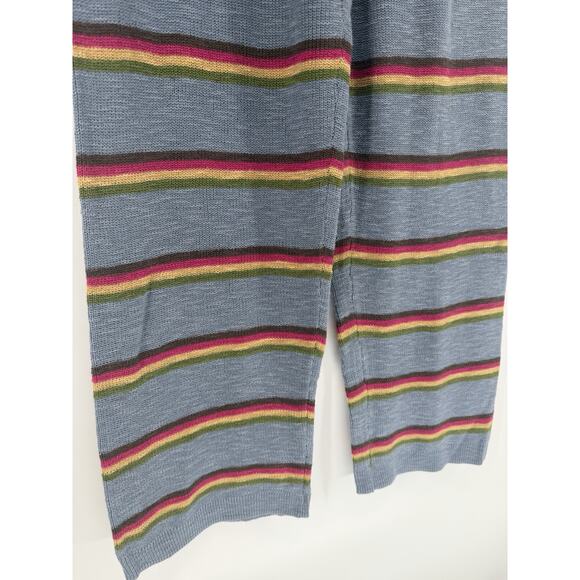 FREE PEOPLE BEACH Mariner Sweater Pant Drawstring Womens Medium Multi Striped - Picture 3 of 9
